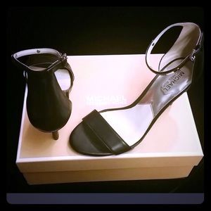 Black ankle strap heel
